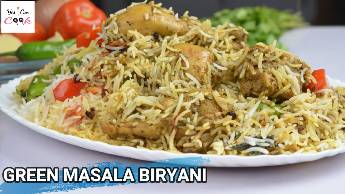 Green Spice Chicken Biryani | Hara Masala Biryani