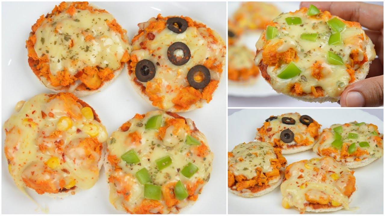 Instant Tandoori Bread Pizza Without Oven Recipe