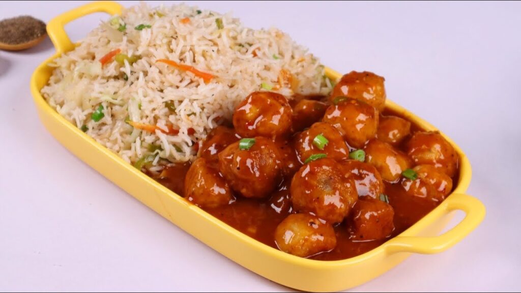 Potato Manchurian and Veg Fried Rice Restaurant Recipe