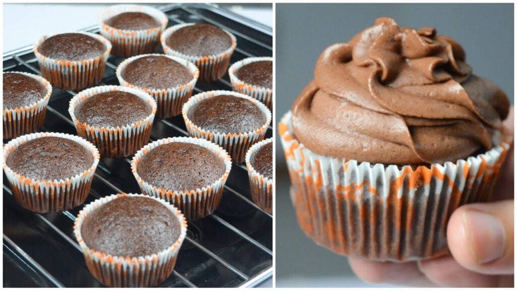 Super Soft and Easy Chocolate Cupcakes Without Butter & beater
