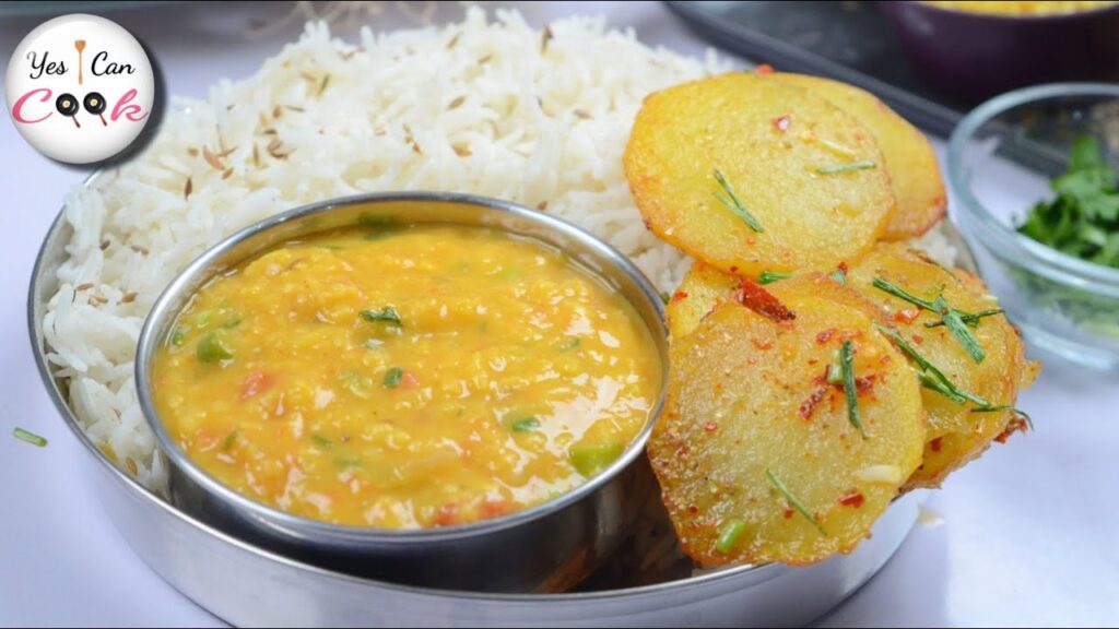 Daal Chawal Aloo Fry